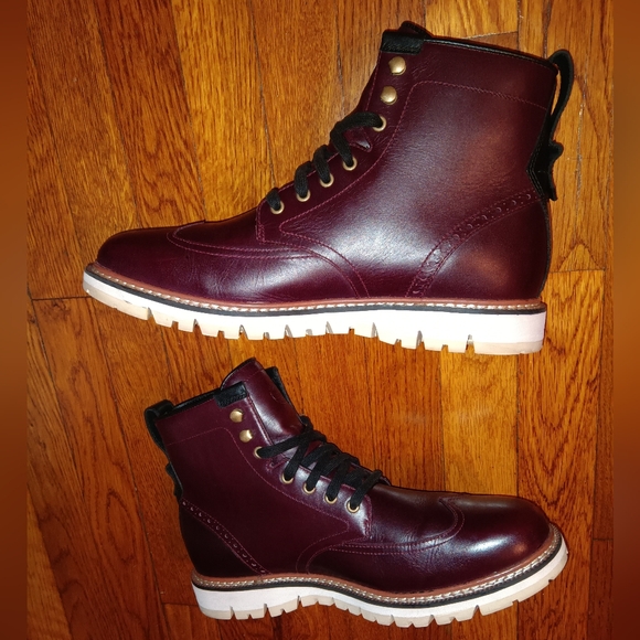BURGUNDY MENS TIMBERLAND BOOT, SIZE 9 - Picture 8 of 9